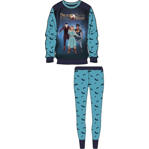 Nachtwacht pyjama lichtblauw, maat 110/116