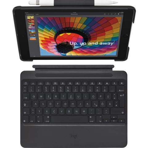 Slim combo Case met afneembaar verlicht Bluetooth-toetsenbord voor iPad (5e en 6e generatie) Tablethoes