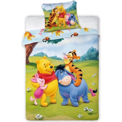 Dekbedovertrek poeh ledikant 100x135/40x