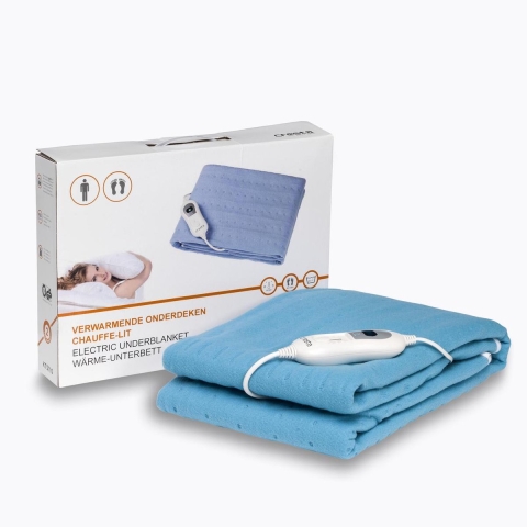 , KTS110 1P Elektrische Deken 150x80 cm Extra Warm aan de Voeten (Blauw)
