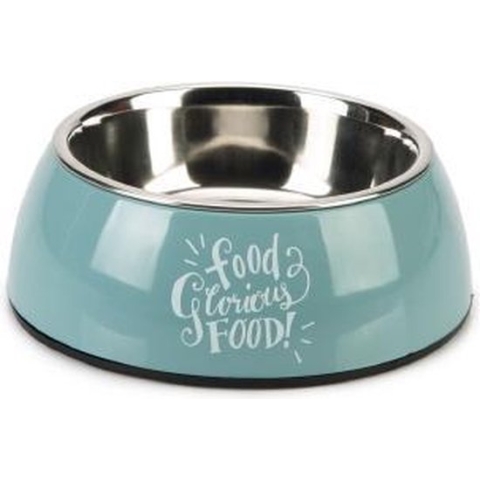 Beeztees plastic eetbak hond Glorious blauw 18 cm