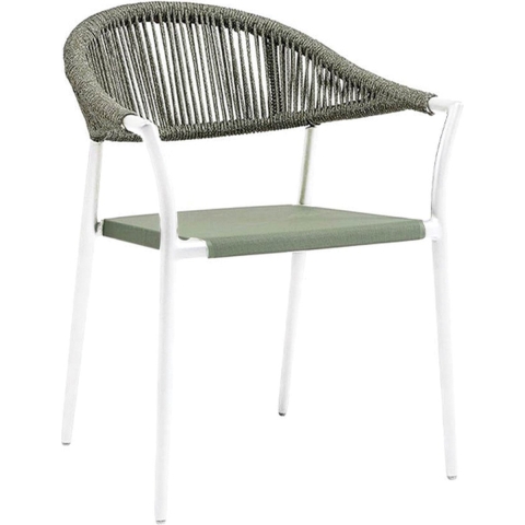 SUNS Matera Dining Stoel Forest Green Matt White - Suns