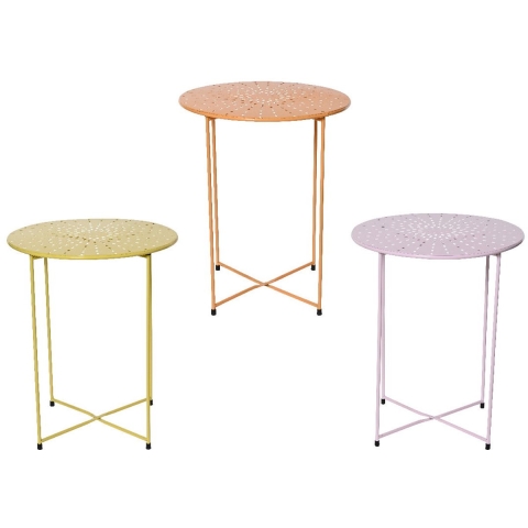 Sidetable ijzer d40h48 cm a3 - Decoris