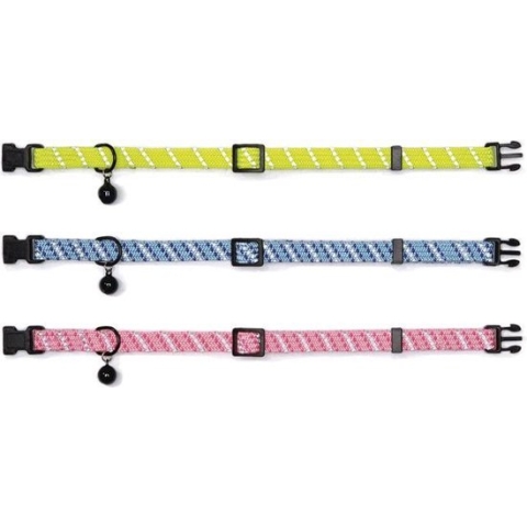 Beeztees - Kattenhalsband - Nylon - Geel - 22-33 cm