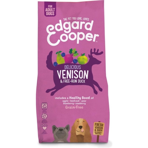Edgard & Cooper Verse Hert & Scharreleend Adult - Hondenvoer - 12 kg