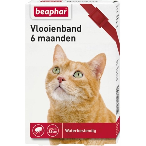Beaphar Vlooienband Kat - Rood - 1 Stuk