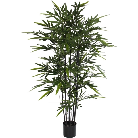 Bamboe struik kunstplant staand 140 cm - Grote volle huis/kantoorplant -