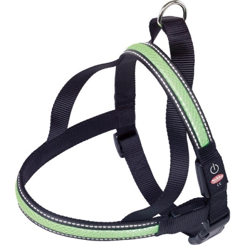 Nobby Lichtgevende Tuig - Hond - Groen - Buikband: 50 tot 65 cm - Borstband: 48 cm