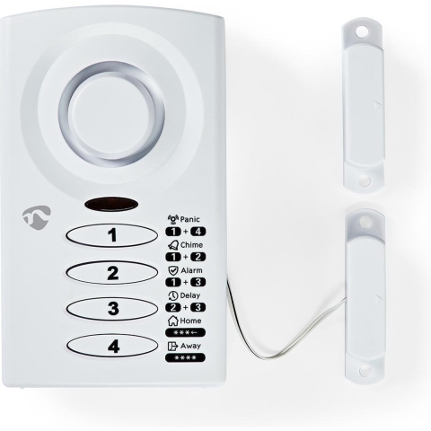 Nedis Deurstop-Raamalarm | 3x AAA/LR03 | Wit | 1 stuks - ALRMD30WT ALRMD30WT