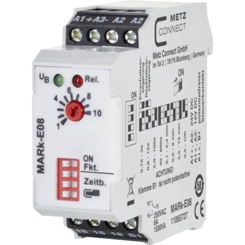 Metz Connect 11065727 MARk-E08 Tijdrelais Multifunctioneel 24 V/AC, 24 V/DC 1 stuk(s) 1x wisselcontact
