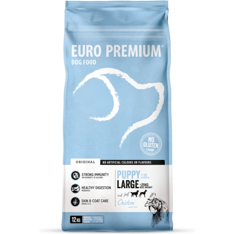 Euro-Premium Puppy Large Kip - Rijst 12 kg