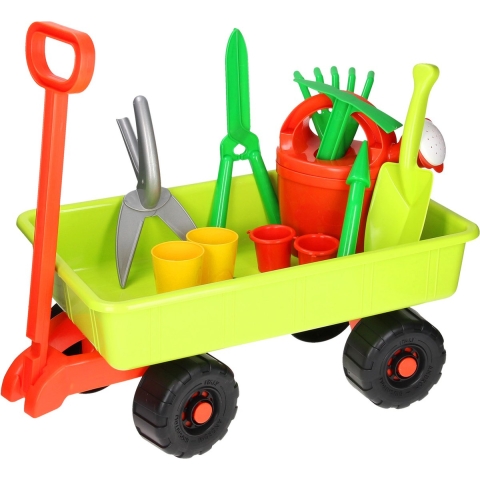 bolderkar met tuinattributen