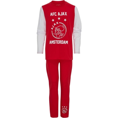 pyjama Amsterdam rood/wit, maat 140