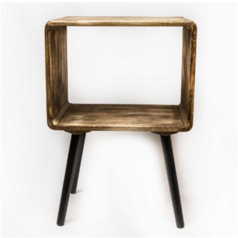 Bijzettafel retro licht bruin