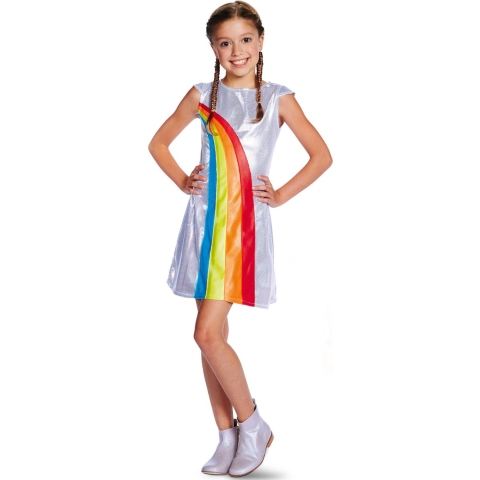 K3 regenboog verkleedjurk, maat 134
