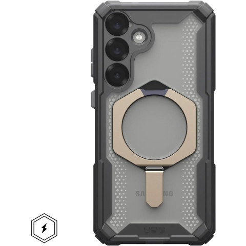 Urban Armor Gear Plasma XTE Outdoor telefoonhoes Samsung Galaxy S25+ Transparant, Titaan Inductieve lading, Met standfunctie, Stootbestendig