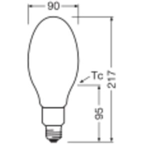 LEDVANCE 141550.LE.00.01 LED-lamp Energielabel D (A - G) E27 Ovaal 24 W = 80 W Warmwit (Ø x l) 90 mm x 217 mm 1 stuk(s)