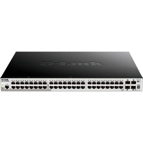 D-Link DGS-1510-52XMP/E Netwerk switch RJ45/SFP+ 48 + 4 poorten 176 Gbit/s PoE-functie