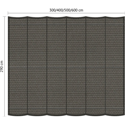 Harmonicadoek B 2,90 x L 4,00 m Cool Grey - Shadow comfort