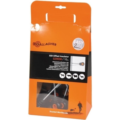 Gallagher 029006 Afstandschroefisolator XDI metaal 20cm/M6 10stuks