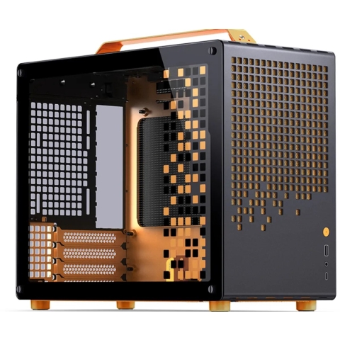 Jonsbo Z20 Micro-tower Gaming-behuizing, Behuizing, PC-behuizing Zwart/oranje
