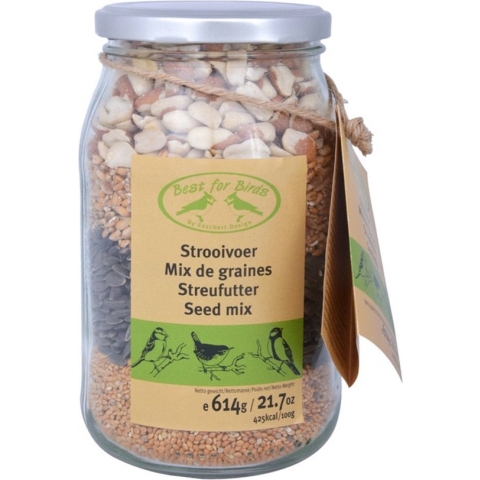 Esschert Design Glazen pot met voer