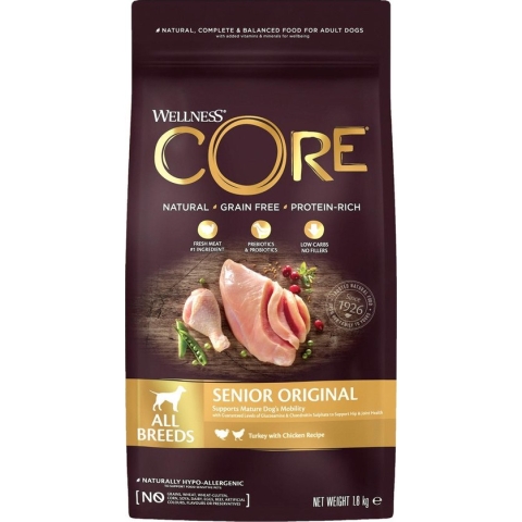 Wellness Core Grain Free Dog Senior Original Kalkoen&Kip - Hondenvoer - 10 kg