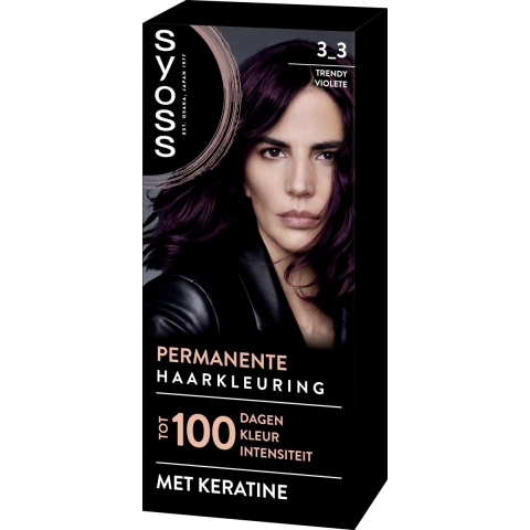 1+1 gratis: Syoss Baseline Haarverf 3-3 Trendy Violete