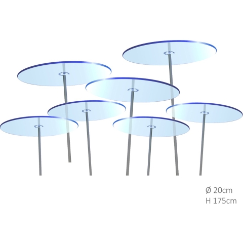 7 stuks! Zonnevangers Blauw groot 175x20 cm Cazador Del Sol - Cazador del sol