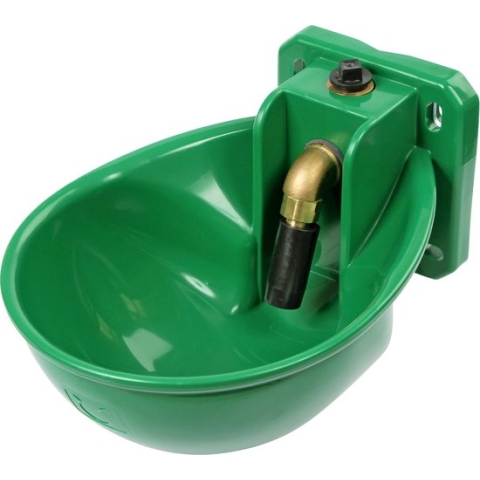 Excellent Drinkbak + Staaf met leidingklep G51 - gemailleerd - Drinkbak G51 - Drinkbak boerderijdieren - Kunststof Groen