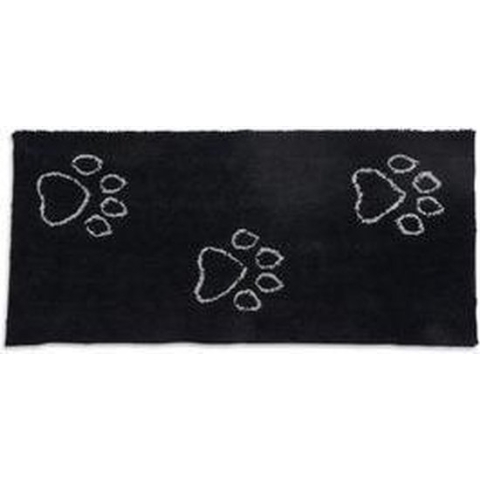 Dirty Dog Droogmatloper Hond - Dierenmat - Zwart - 152 x 76 cm