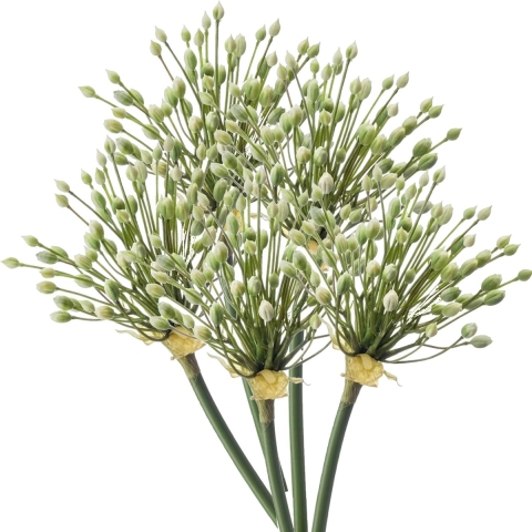 Allium/Sierui kunstbloem - 5x - losse steel - creme - 70 cm - Natuurlijke uitstraling -