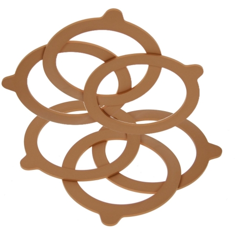 Weckpot inmaakringen - 30x - rubber - oranje - 11 cm - Le Parfait -