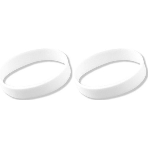 Siliconen armbandjes - 10x - stretch - wit - polsbandjes - volwassenen -