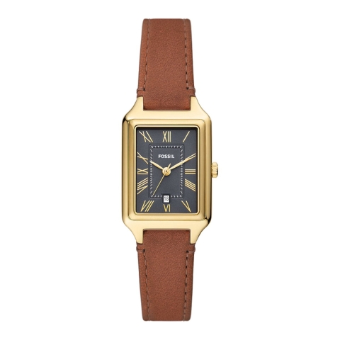 Fossil RAQUEL ES5303 Dames Horloge 23 mm - Bruin