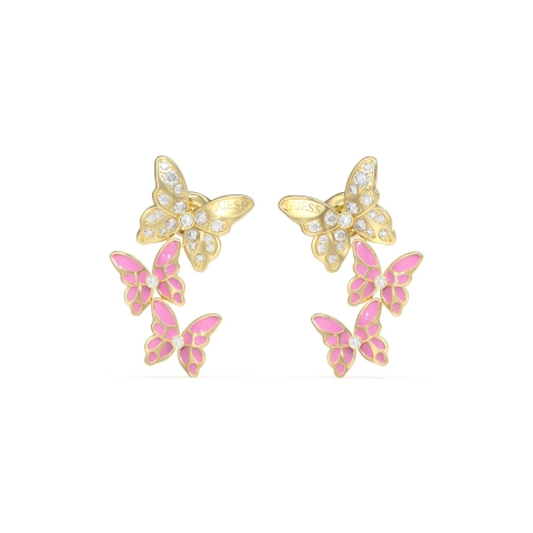 Guess Jewellery JUBE04104JWYGLPT-U Oorbellen Goudkleurig - Roze