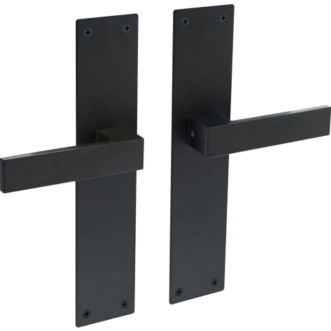 Intersteel Deurkruk Amsterdam met schild 250x55x2mm zwart