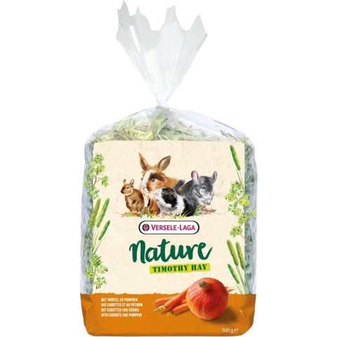 Versele-Laga Nature Timothy Hay - Wortel Pompoen - Ruwvoer - 500 g