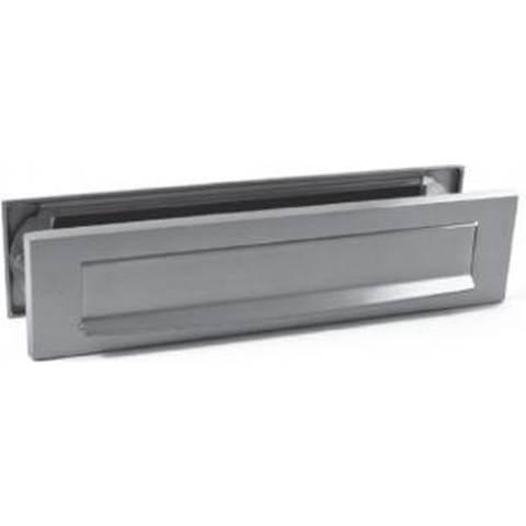 Hardbrass Mariani Briefplaat Ellen Mat Chroom 330x79mm