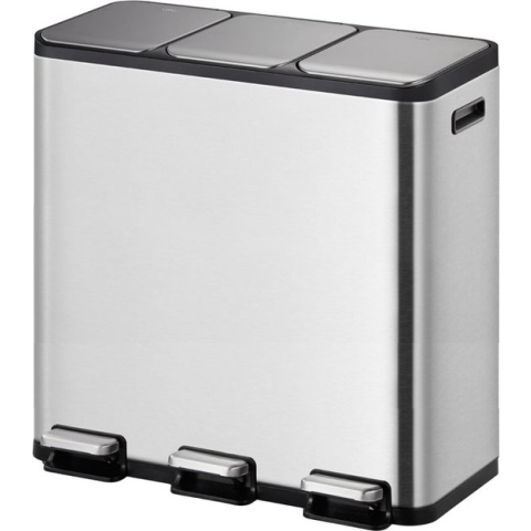 EKO EcoCasa 1 recycling Pedaalemmer 15+15+15L - Mat RVS