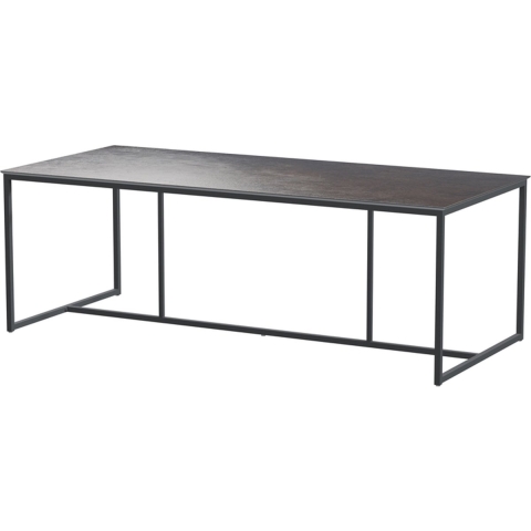 Quatro Tafelframe Antracite met HPL Dark Grey tafelblad 220 x 95 cm - 4so