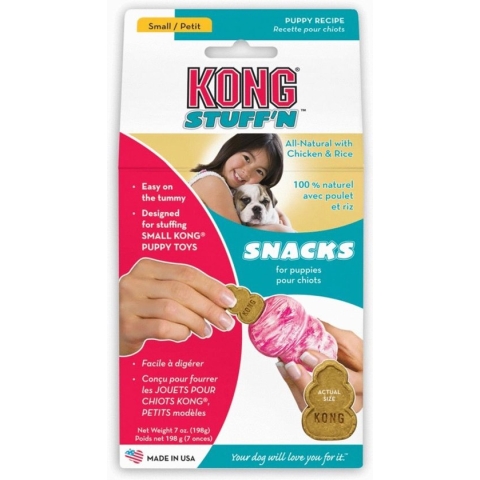 Kong Stuff 'N Mini Snacks Puppy Hondensnack - Kip & Rijst