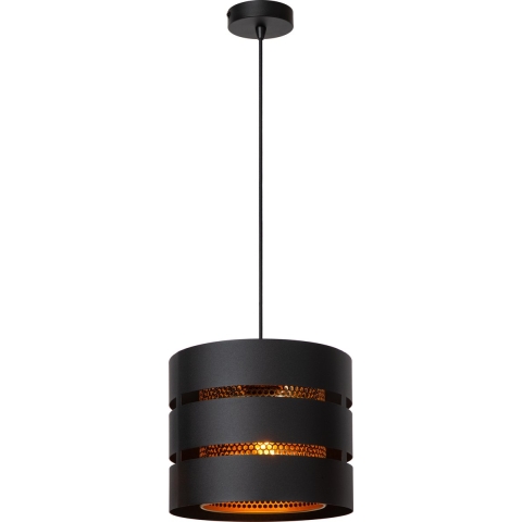 Lucide ROSAS - Hanglamp -Ø 26 cm - 1xE27 - Zwart