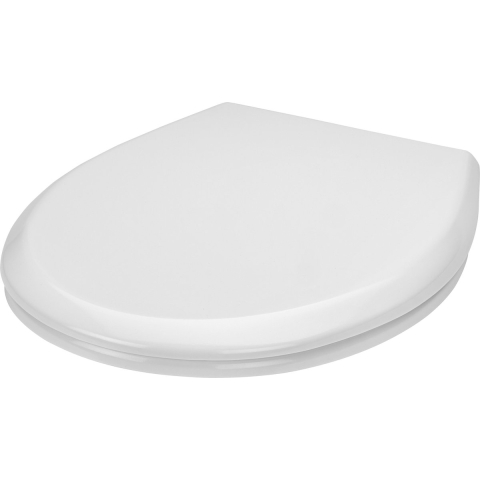 WENKO WC bril Gubbio - antibacterieel wit Duroplast - Easy-Close sluiting - Fix-Clip bevestiging in RVS - belastbaar tot 350 kg - Toiletbril - Toiletz