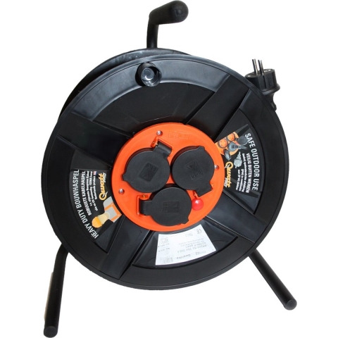 QwattPro kabelhaspel BM300 RA 25m 3G2,5 H07RN-F zwart - 1111121 - 1111121