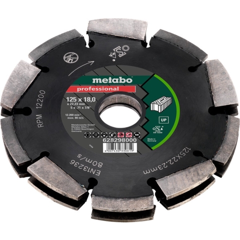 Metabo Accessoires Diamant-Freesschijf-2, 125x18x22,23mm, "professional","UP", Universeel - 628298000