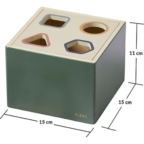 Flexa Vormensorteerbox - Hout - Play - 10 Onderdelen - Multi - Flexa - OneSize - Vormensorteerbox