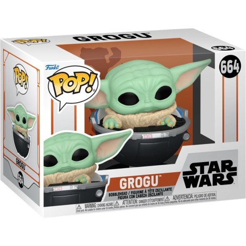 Pop! Star Wars: The Mandalorian - Grogu in Hovering Pram Speelfiguur