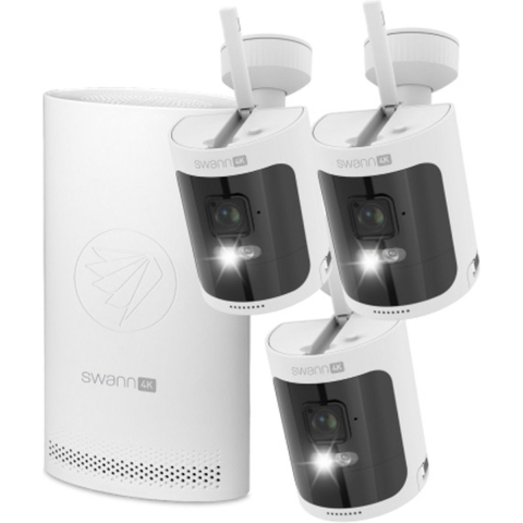 AllSecure4K Wireless Security Kit met 3x Wire-Free Cameras & NVR Tower Beveiligingscamera