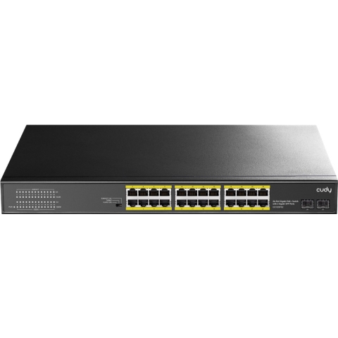 24-GbE PoE+ Switch with 2 Uplink SFP Switch
